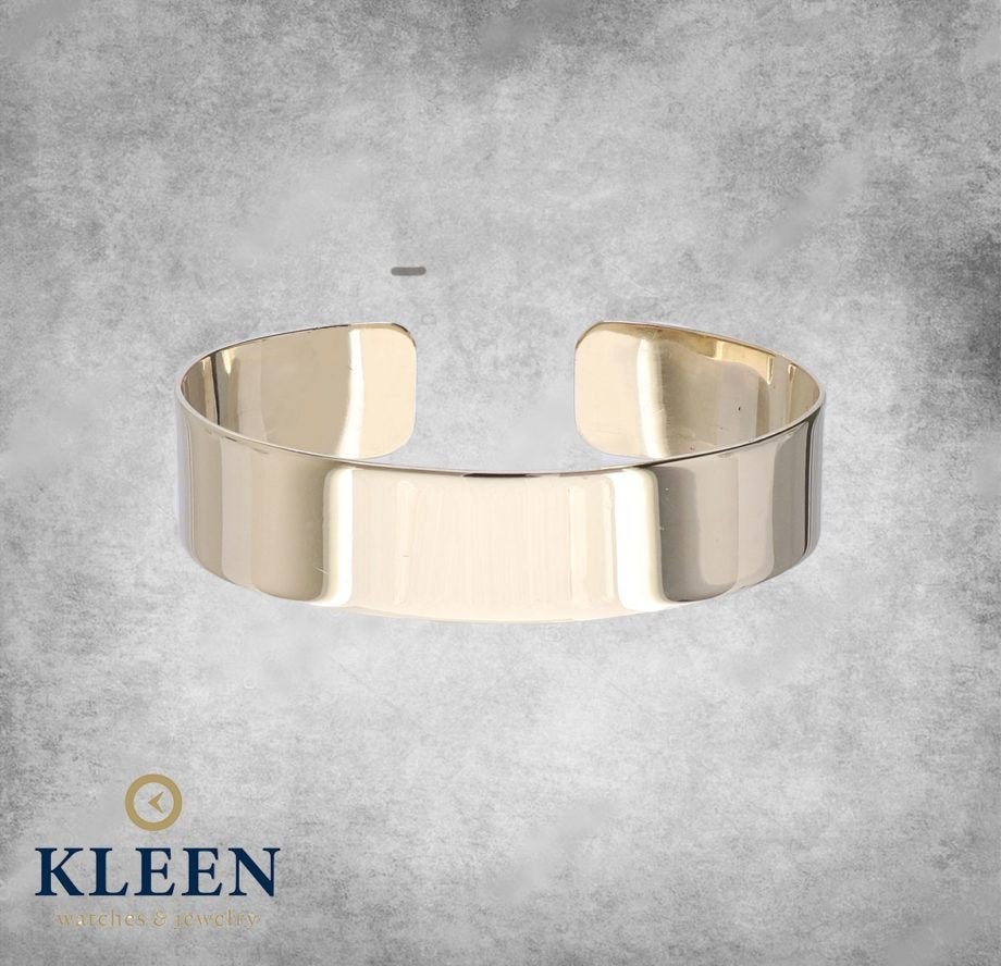 Prachtige Open Gouden Slavenarmband 14 KRT, Ophalen of Verzenden, Zo goed als nieuw, Info@kleenedelmetalen.nl, Goud