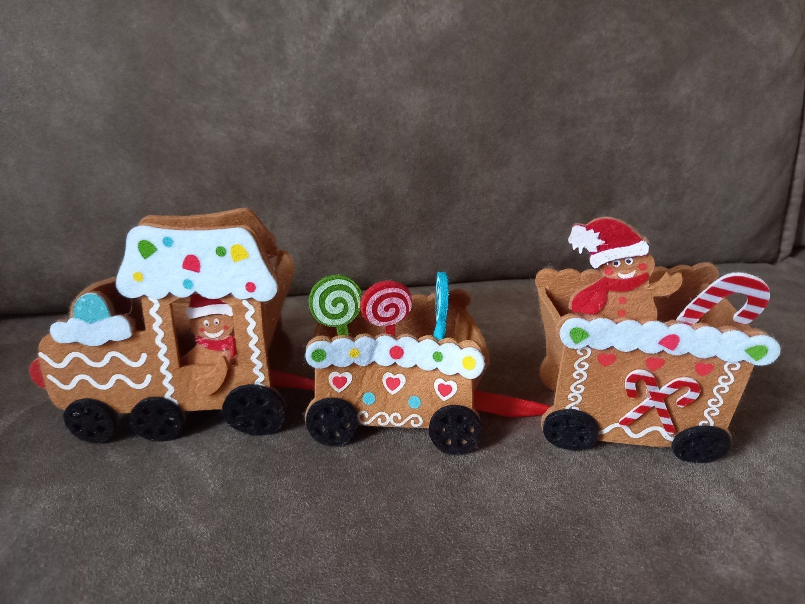 Leuke kerst trein van vilt, Diversen, Ophalen of Verzenden, Gebruikt