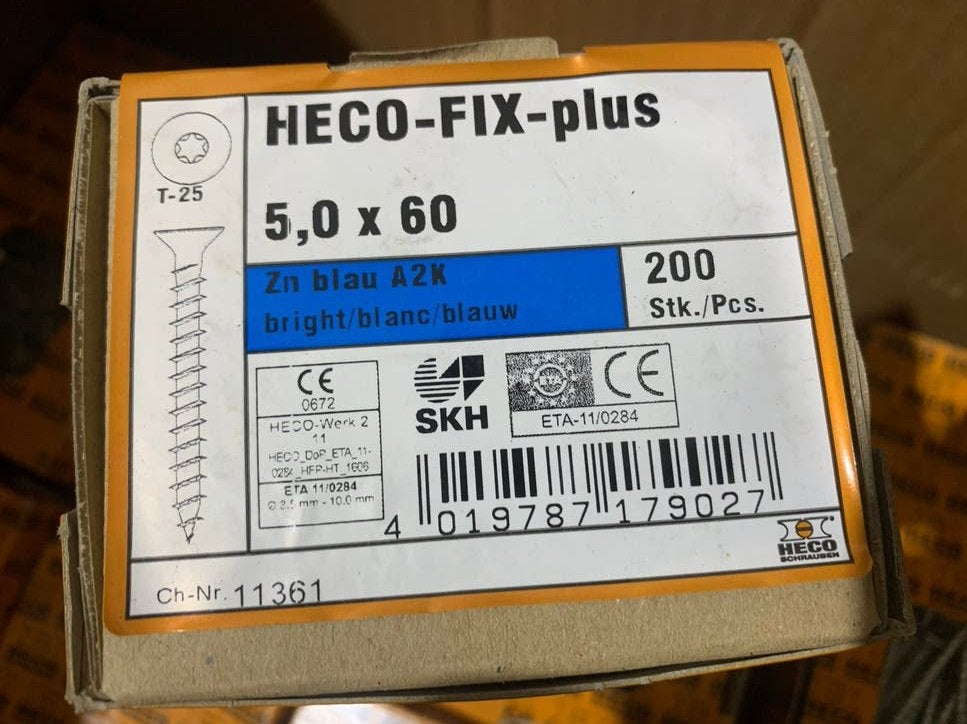 HECO schroeven – Grote partij | Eenmalige aanbieding, 50 tot 100 mm, Heco, Heco, Schroeven