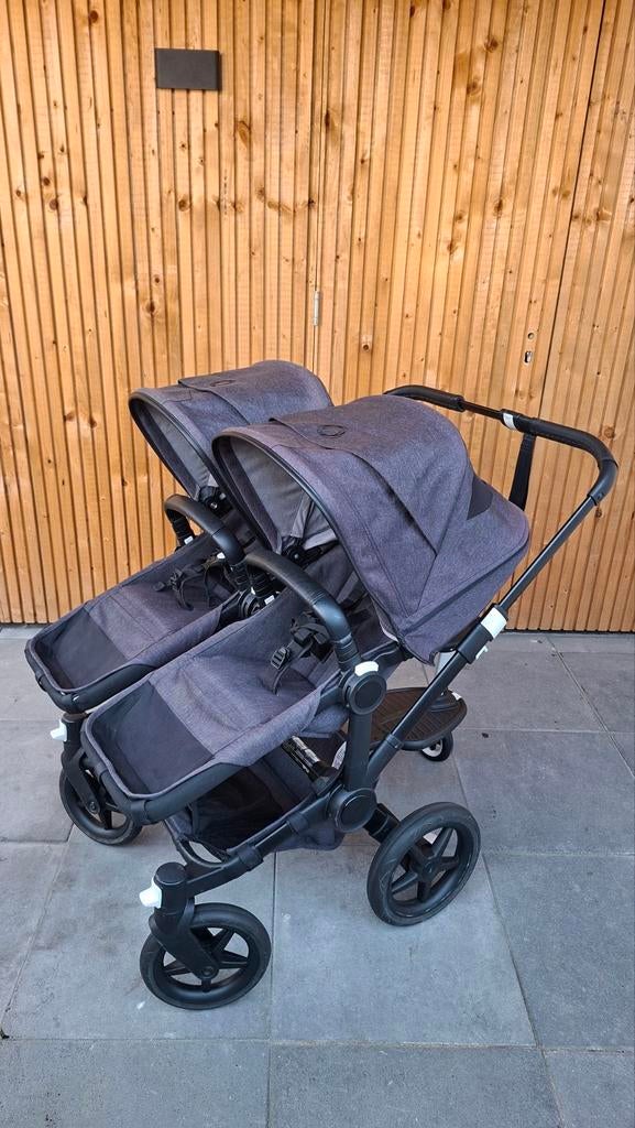 Bugaboo Donkey 3 Duo kinderwagen - Grijs, Kinderen en Baby's, Kinderwagens en Combinaties, Ophalen, Gebruikt, Verstelbare duwstang