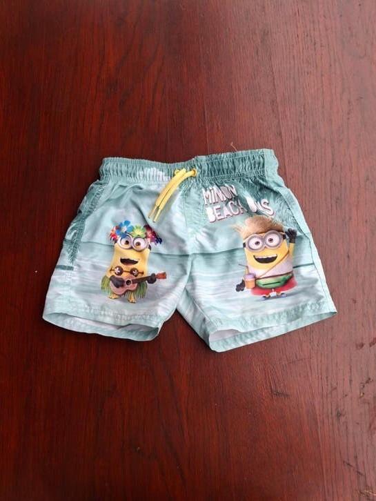 H&M Minions Zwemshort Maat 92 - Funny Beach Blauw/Geel, Gebruikt, H&M, Ophalen of Verzenden, Zwembroek