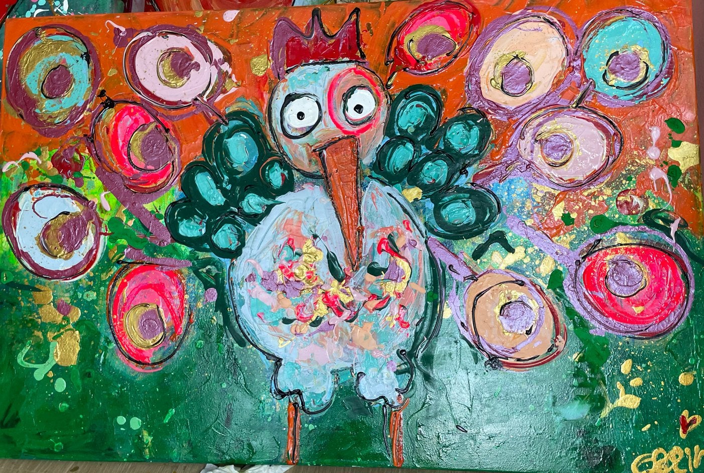 Kleurrijk Abstract Kunstwerk: Levendige Eyecatcher van Carin, Ophalen of Verzenden