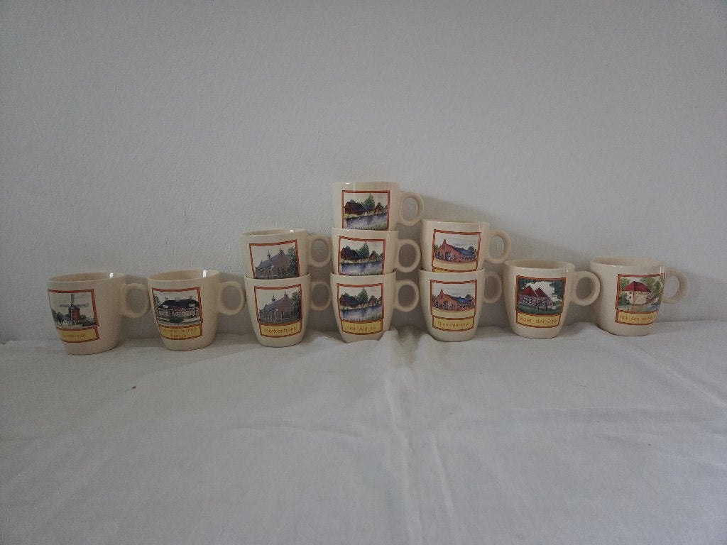 Supermarktactie C1000 C-1000 12 verschillende mokken bekers, Verzamelen, C1000, Ophalen of Verzenden