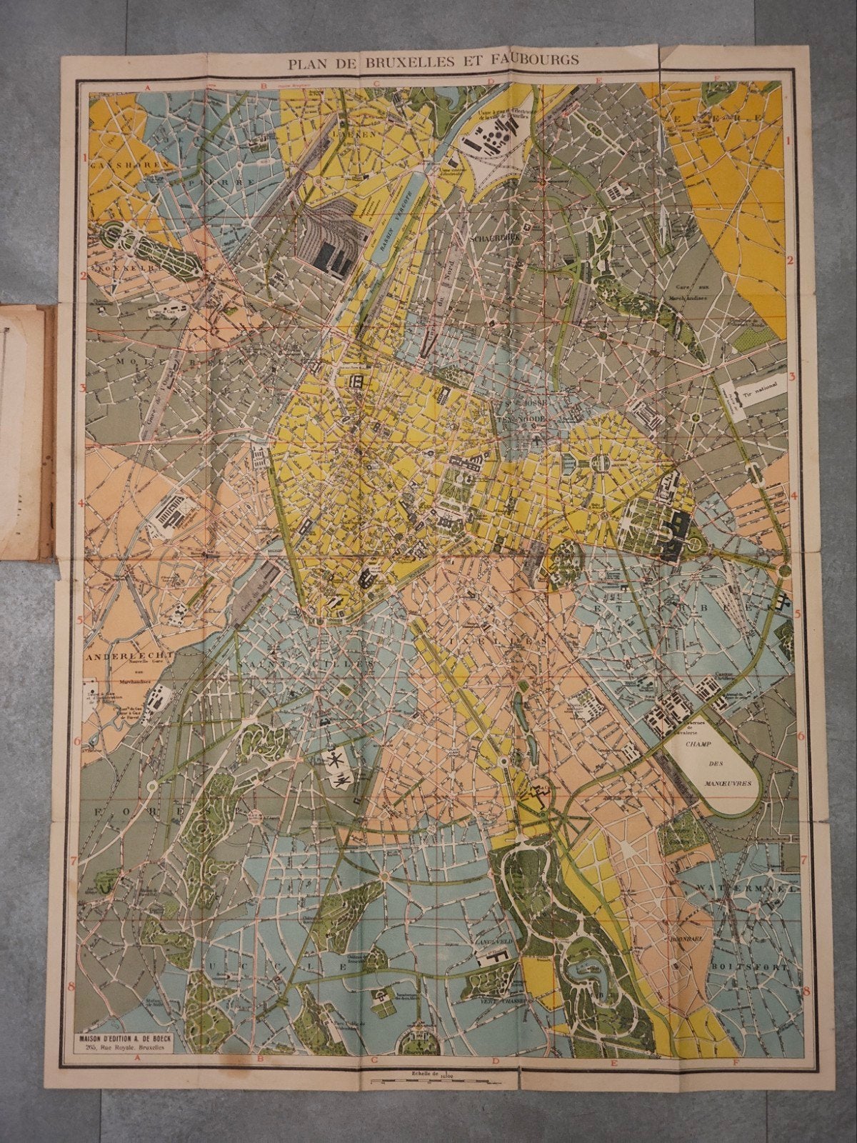 Brussel 1922, Gelezen, A. de Boeck, Ophalen of Verzenden, Landkaart