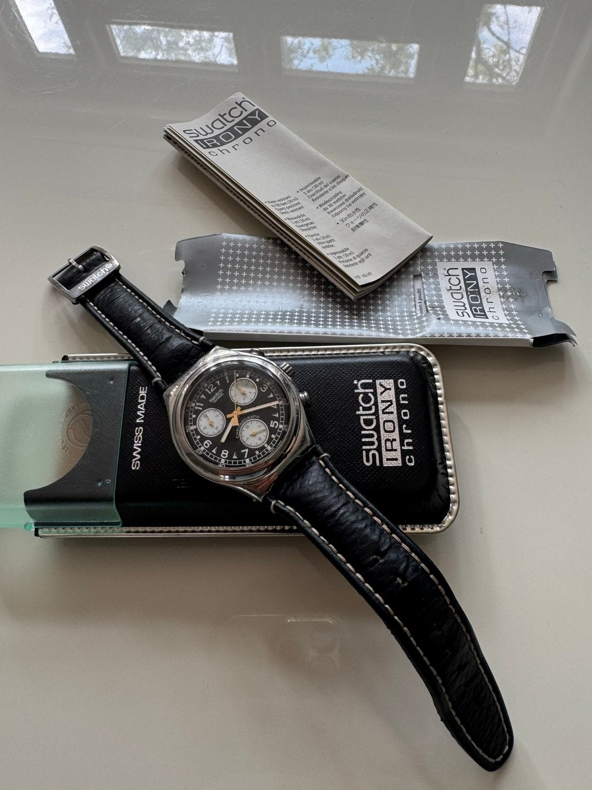 Vintage Swatch Irony Chrono Polshorloge, Sieraden, Tassen en Uiterlijk, Horloges | Heren, Ophalen, Staal, Polshorloge, Swatch