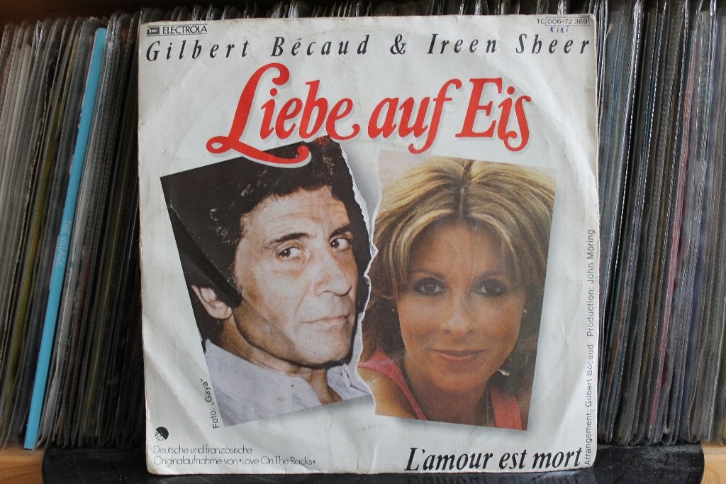 7" Single Gilbert Becaud & Ireen Sheer - Liebe Auf Eis / L'A, Cd's en Dvd's, Gebruikt, 7 inch, Ophalen of Verzenden, Pop