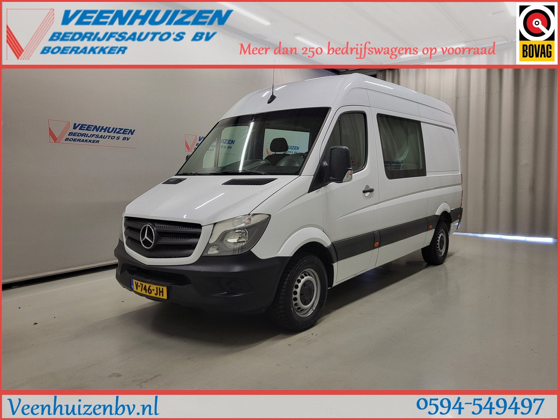 Mercedes-Benz Sprinter 314CDI L2/H2 Dubbele Cabine 3500kg Tr, Automaat, Electronic Stability Program (ESP), Gebruikt, Euro 6