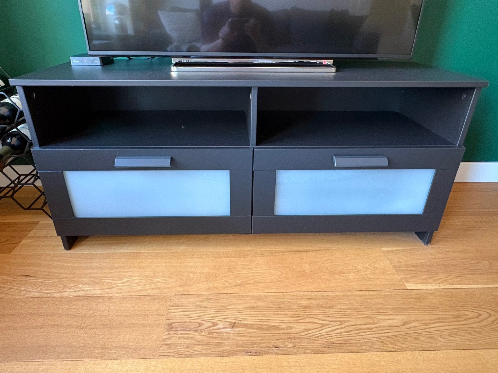 Zwarte IKEA Brimnes TV-meubel, Ophalen, Zo goed als nieuw, 25 tot 50 cm, Minder dan 100 cm