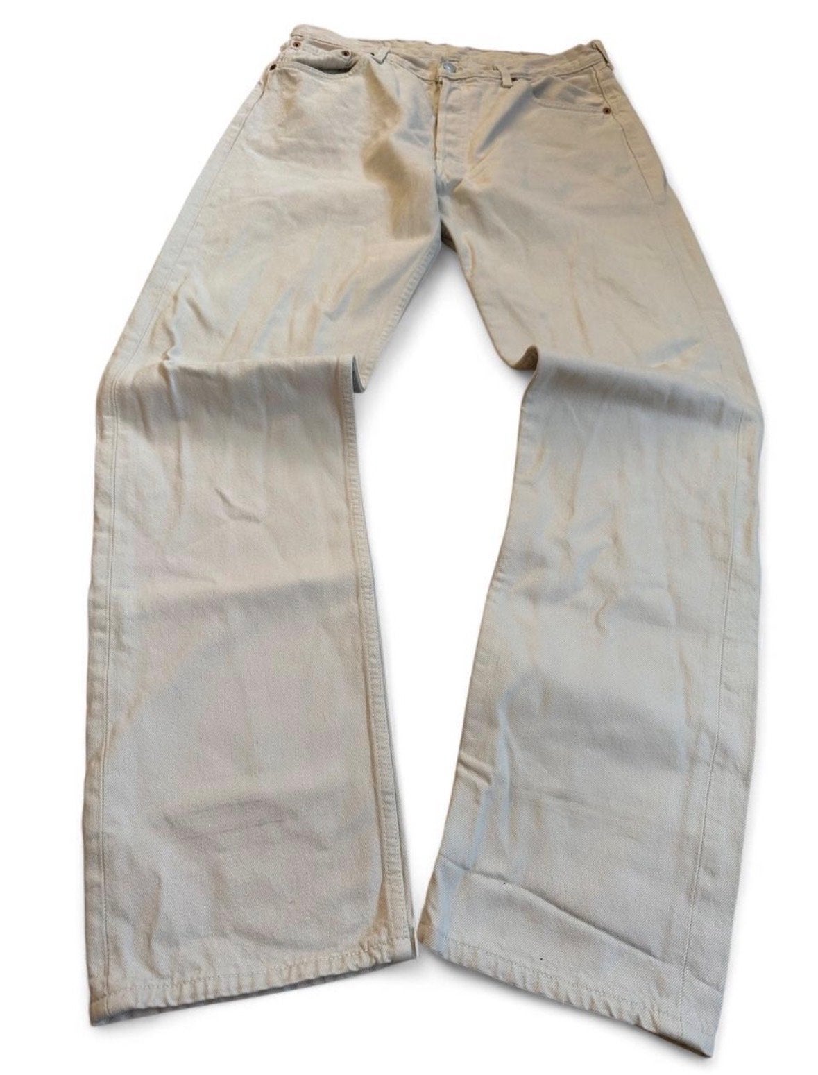 Vintage 1995 Levi's 501 Made in France Witte Jeans W31 L34, Ophalen of Verzenden, Gedragen, Wit, W32 (confectie 46) of kleiner