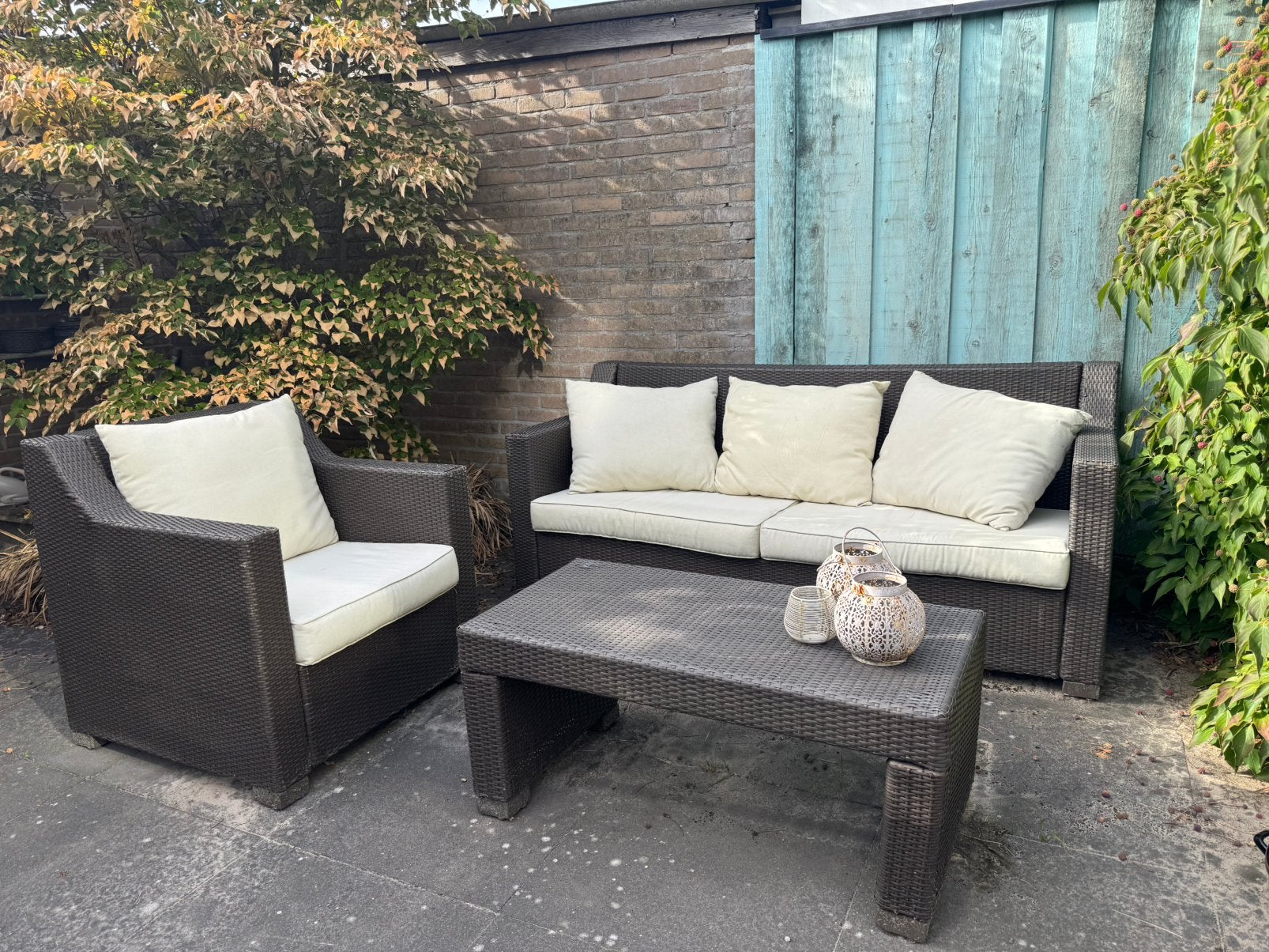 Tuinset met kussens, Tuin en Terras, Ophalen, Gebruikt, Loungeset