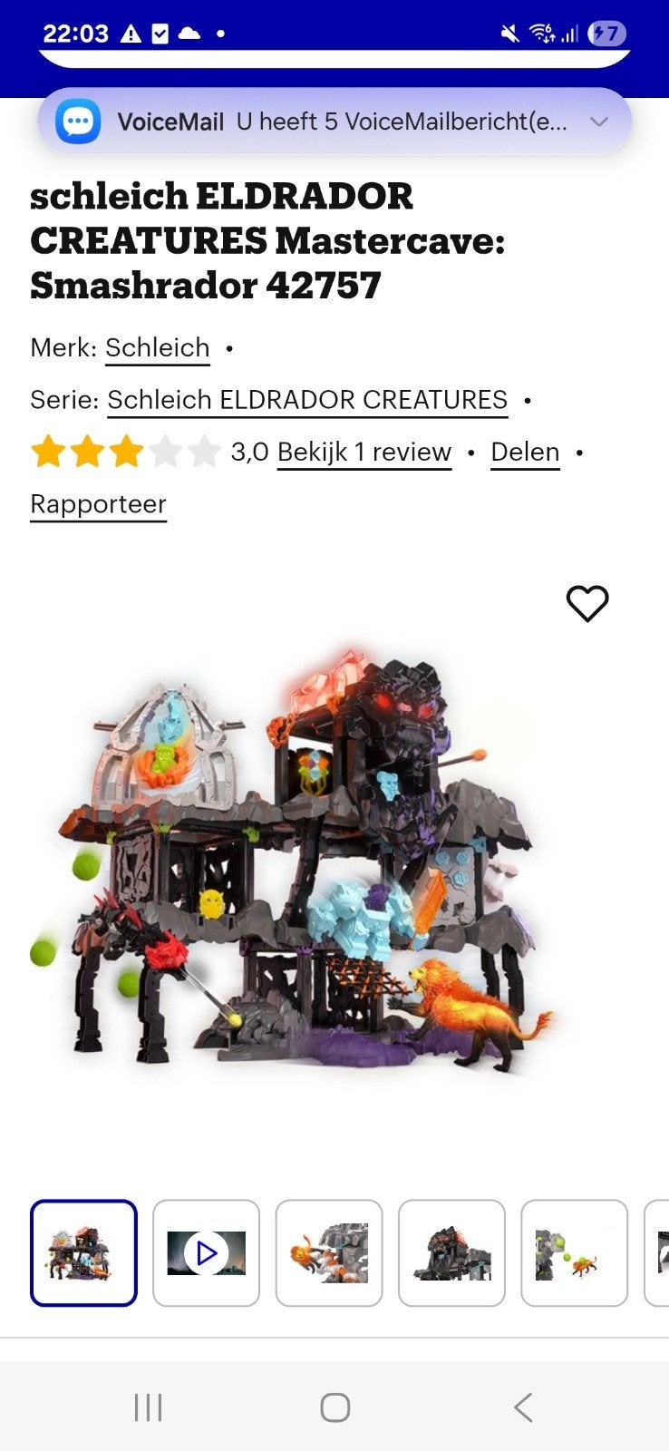 Schleich Eldrador creatures mastercave smashrador, Ophalen of Verzenden, Zo goed als nieuw