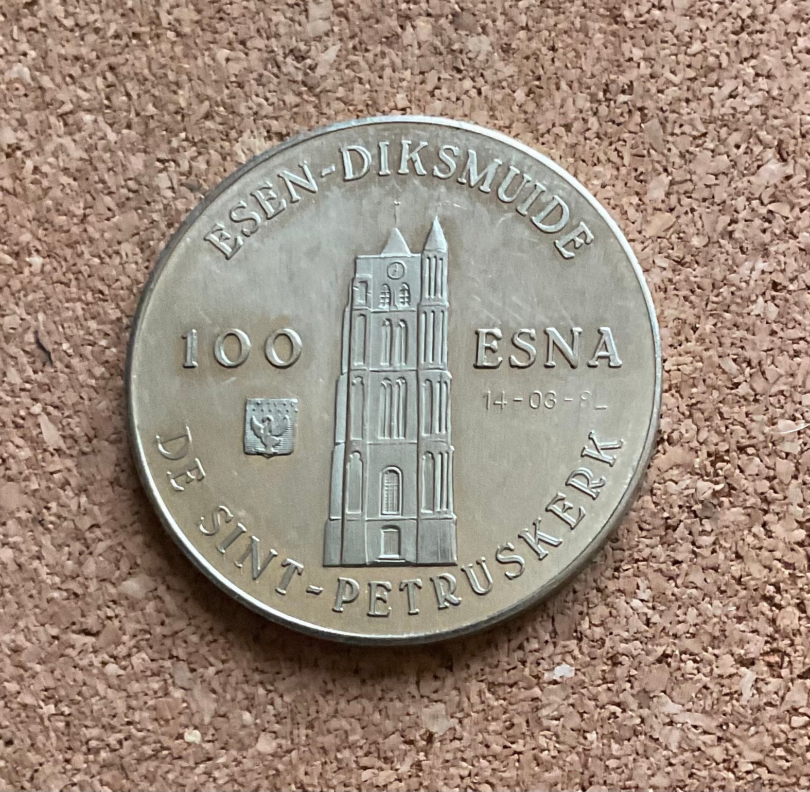 Steden penning België - België 100 Esna 1982 Esen Diksmuide, Postzegels en Munten, Ophalen of Verzenden, Overige materialen