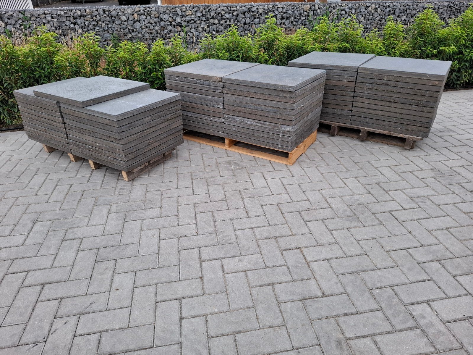 25m² Terrastegels 60x60 cm Blauwe Natuursteen Look, Tuin en Terras, Tegels en Klinkers, Gebruikt, Ophalen of Verzenden, Terrastegels