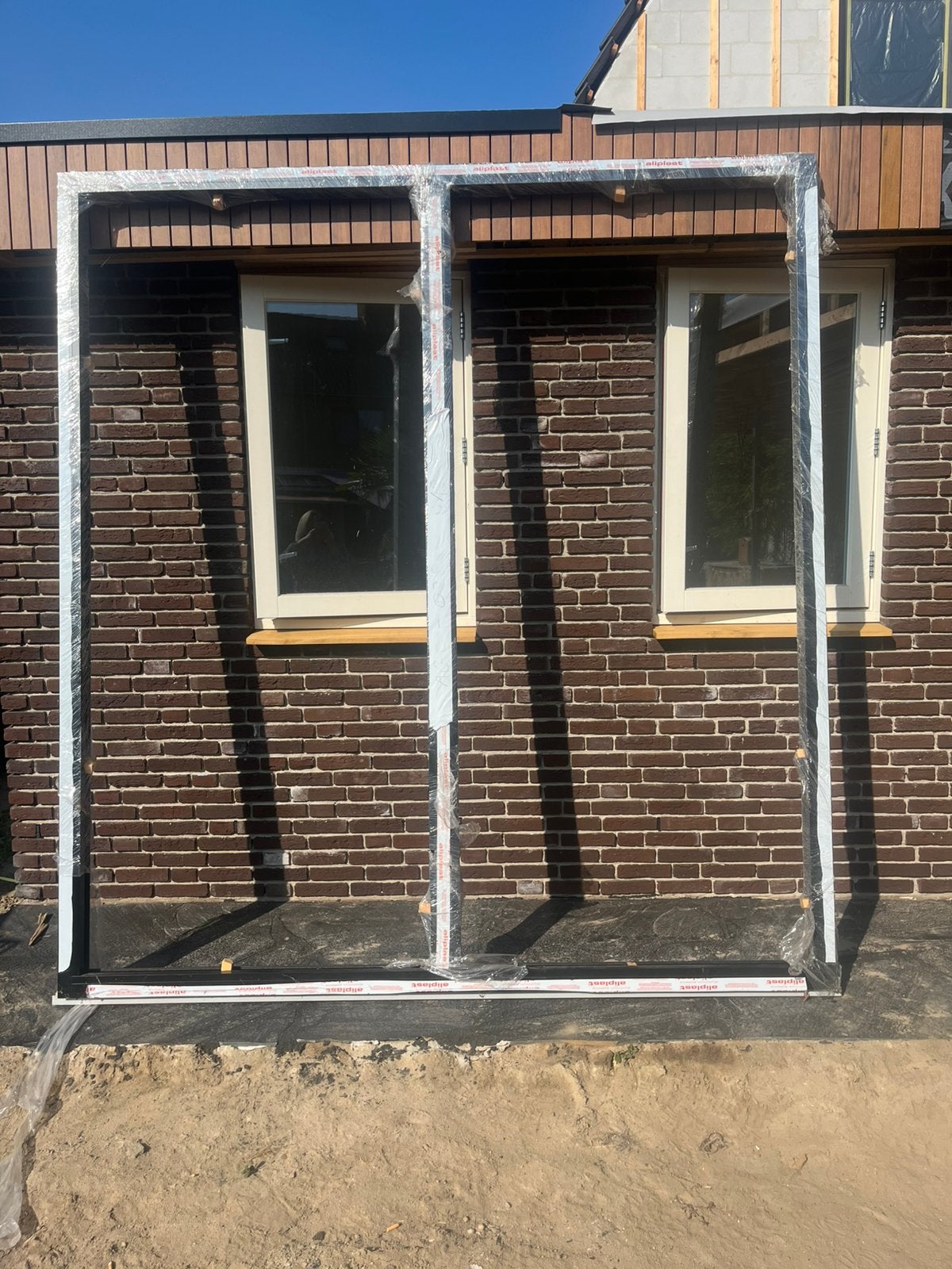 Aluminium kozijn met hr ++ beglazing, Ophalen, Inclusief glas, 225 cm of meer, Raamkozijn