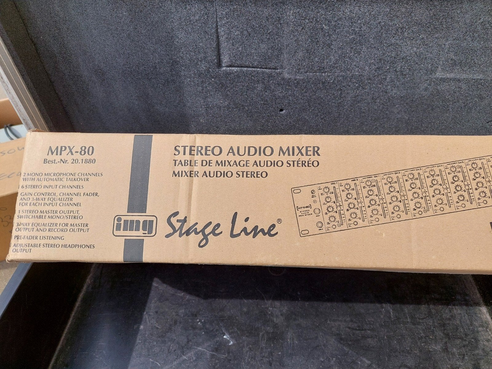 IMG MPX 80 8-kanaals mixer 19 inch - Nieuw in doos, Ophalen of Verzenden, Nieuw, 5 tot 10 kanalen, Microfooningang