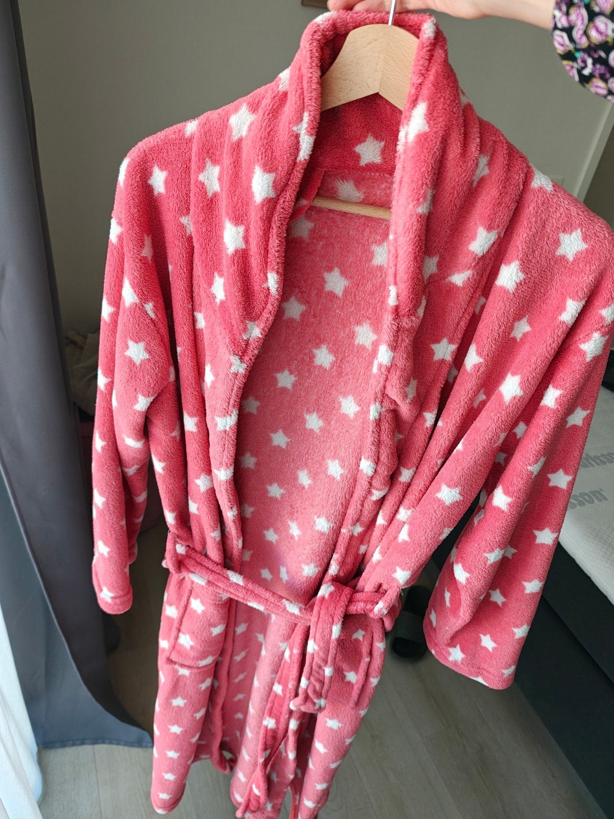 Lange roze badjes met witte sterren maat S, Kleding | Dames, Ophalen of Verzenden, Gedragen, Maat 36 (S), Roze