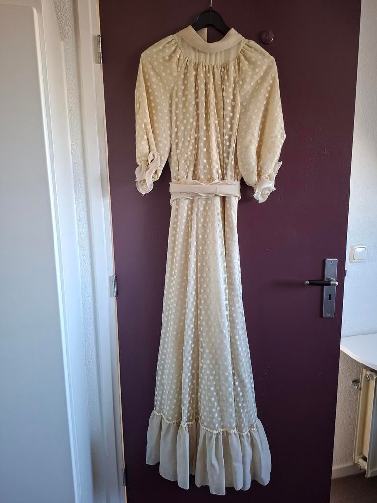 Vintage trouwjurk, Kleding | Dames, Gelegenheidskleding, Overige typen, Overige kleuren, Ophalen of Verzenden, Maat 36 (S)