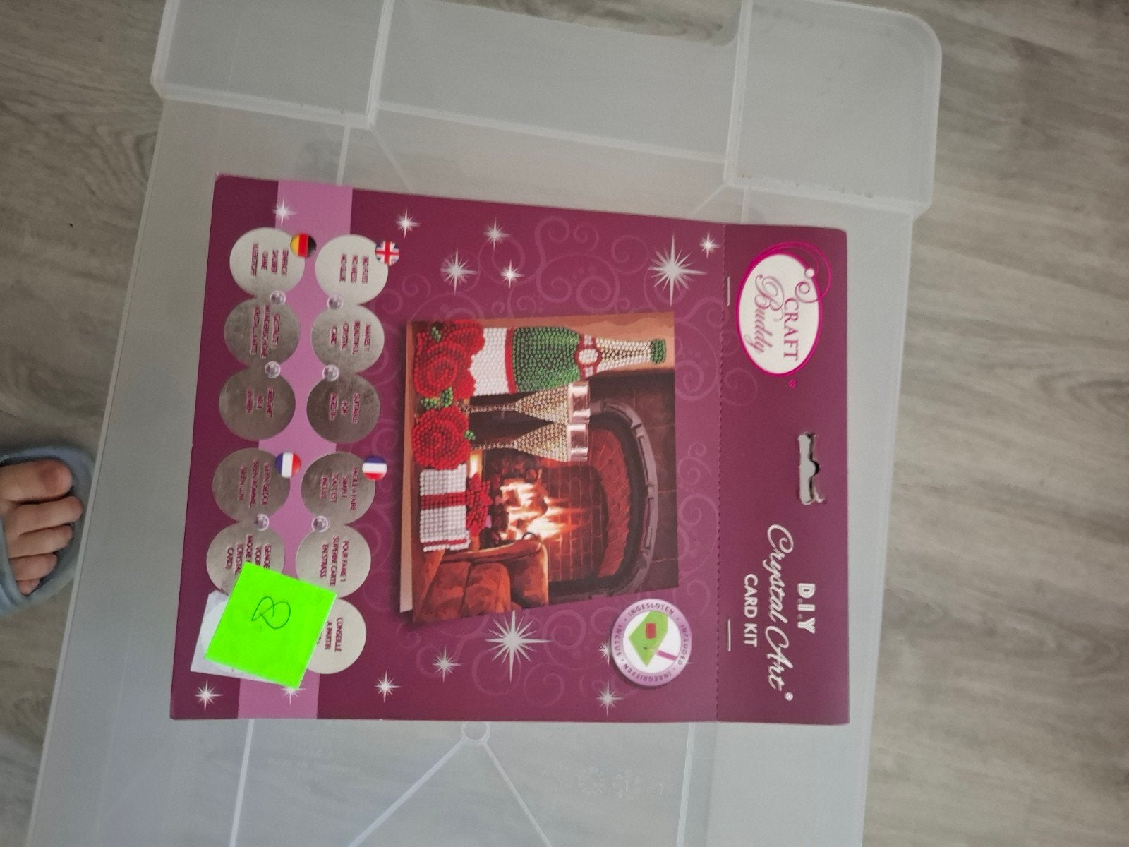 DIY Crystal Art Kaart Kit - Diamond Painting Kersttafereel, Hobby en Vrije tijd, Ophalen of Verzenden