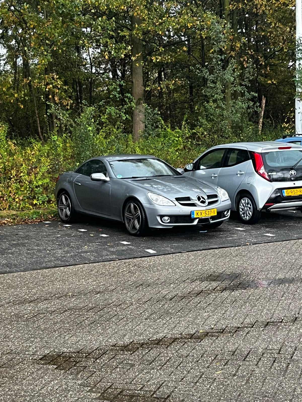 Mercedes-Benz SLK 1.8 Slk200 Kompr Roadster 2009 Grijs, Auto's, Achterwielaandrijving, 4 cilinders, 1796 cc, SLK