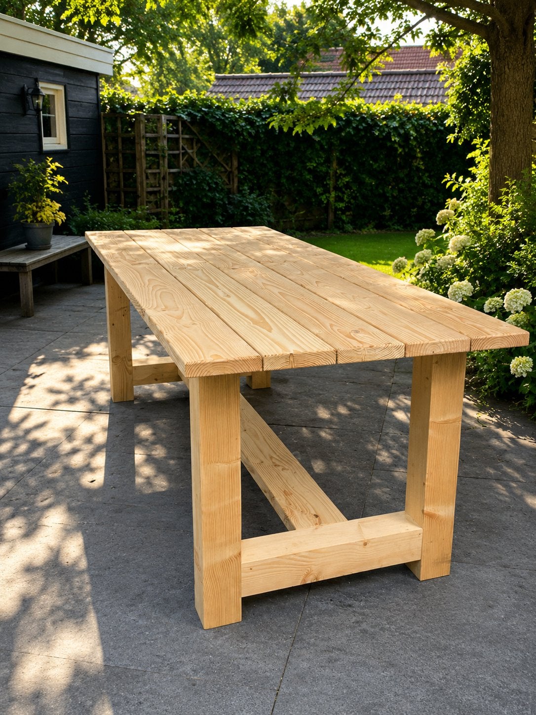 Handgemaakte Maatwerk Tuintafels | Diverse Afmetingen, Tuin en Terras, Tuintafels, Ophalen, Zo goed als nieuw, Rechthoekig, Hout