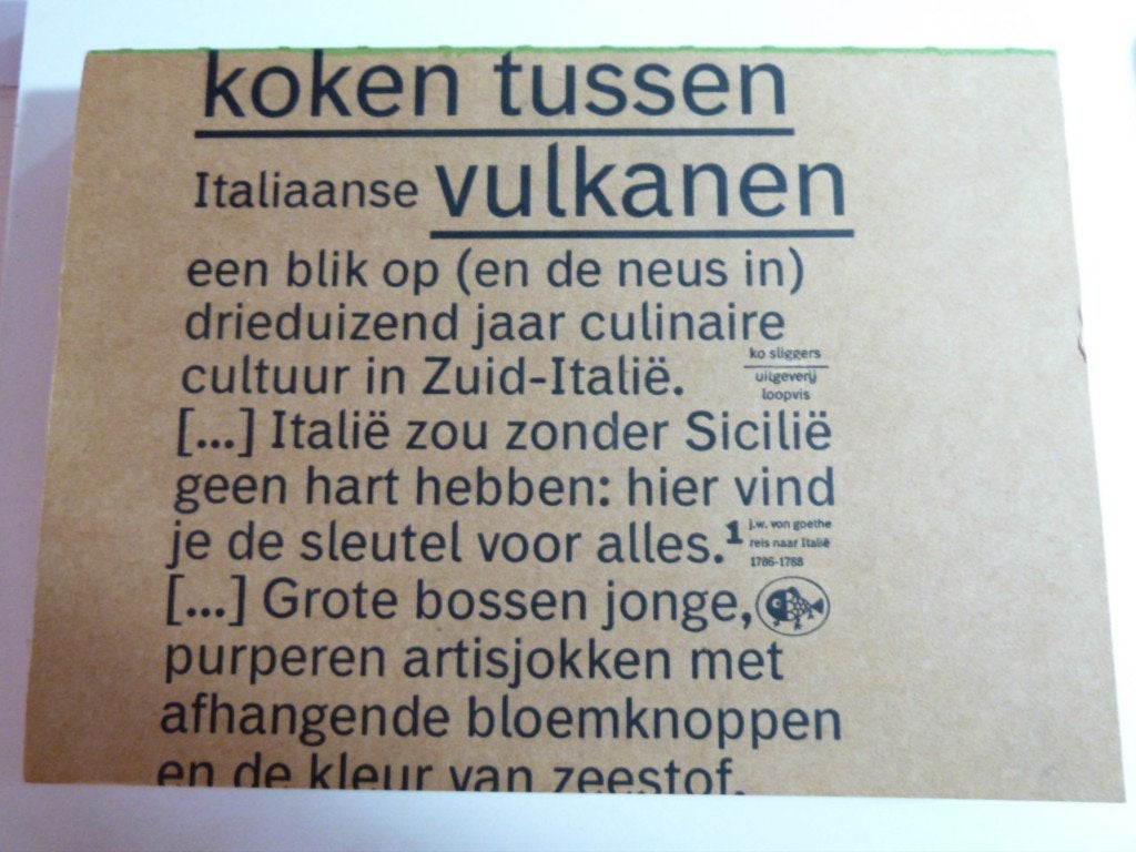 Koken tussen vulkanen Italiaans  Koos Sliggers, Ophalen of Verzenden, Nieuw, Italië, Hoofdgerechten