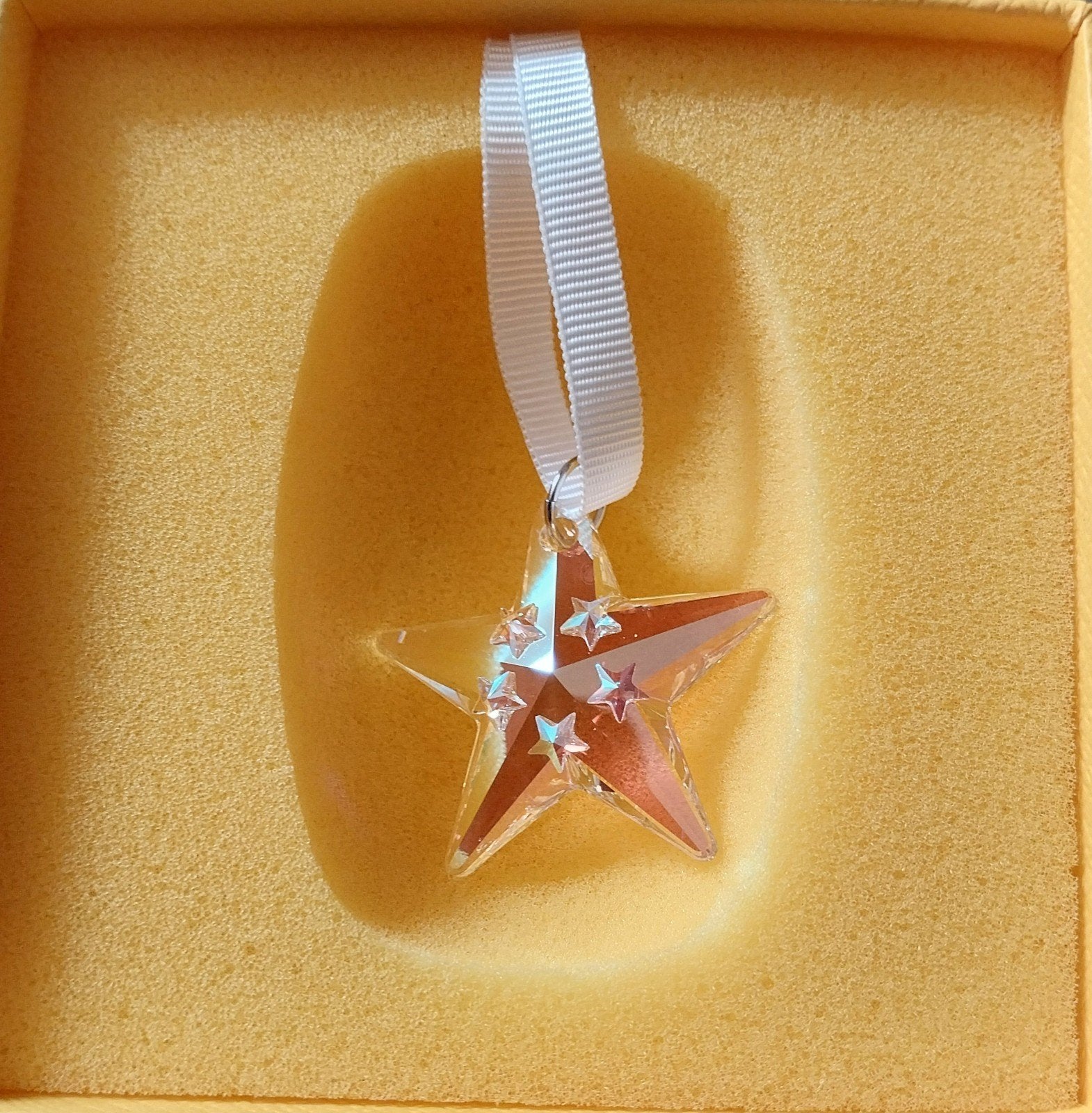 Swarovski Kerstornament Ster 2013 in doos, Verzamelen, Swarovski, Ophalen of Verzenden, Zo goed als nieuw, Huisaccessoire