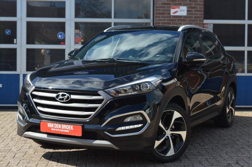 Hyundai Tucson 1.6 T-GDi Premium | CAMERA - STOELVERW., Gebruikt, 4 cilinders, Zwart, Leder