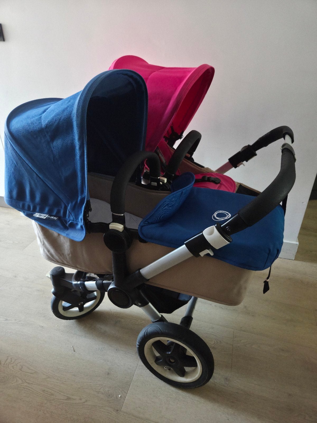 Bugaboo Donkey Duo kinderwagen - Blauw & Roze, Ophalen, Gebruikt, Bugaboo, Duowagen