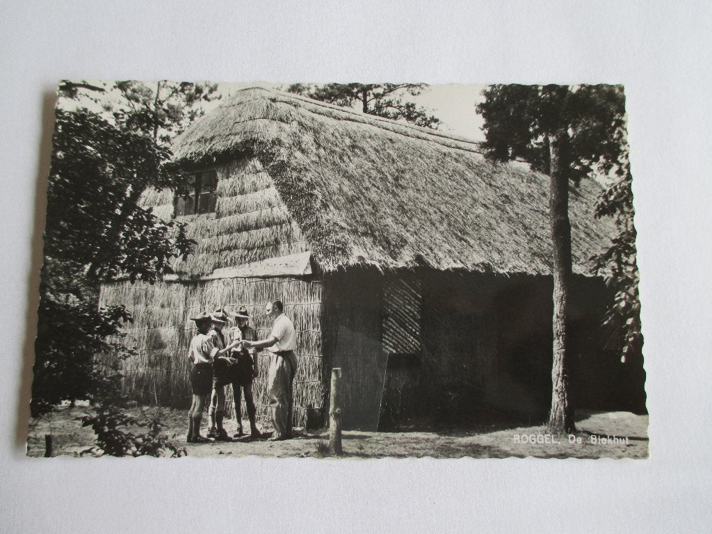 Ansichtkaart Roggel "de Blokhut"  jaren 60., Ophalen of Verzenden, 1960 tot 1980, Gelopen, Limburg