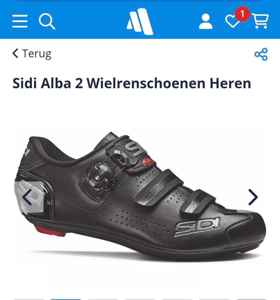Sidi Alba 2 Wielrenschoenen Heren (mt43) met Look Keo Blade, Sport en Fitness, Ophalen of Verzenden, Zo goed als nieuw, Kleding