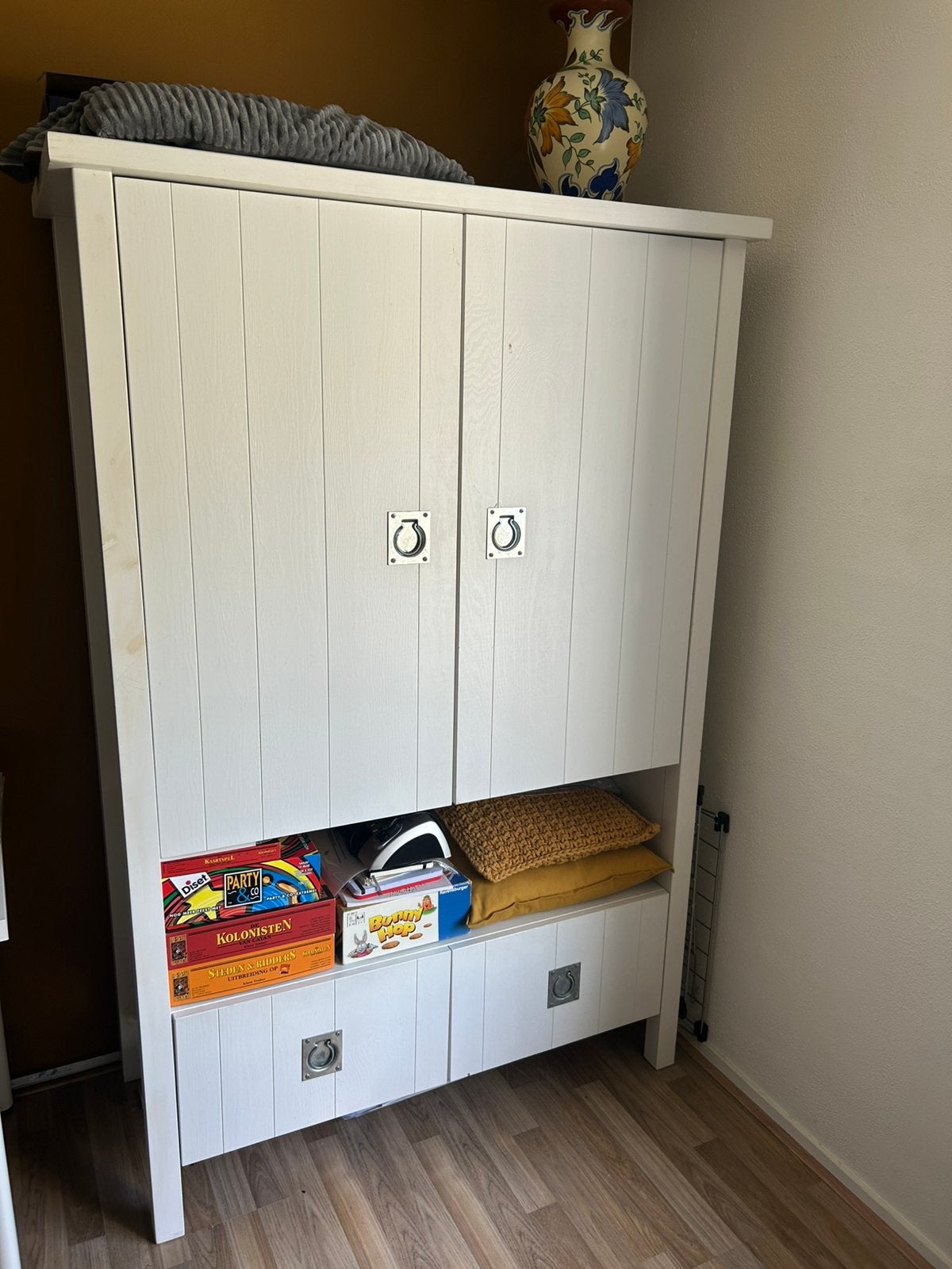 Witte IKEA TYSSEDAL opbergkast / linnenkast met 2 lades, Huis en Inrichting, Ophalen, Gebruikt, 25 tot 50 cm, 150 tot 200 cm
