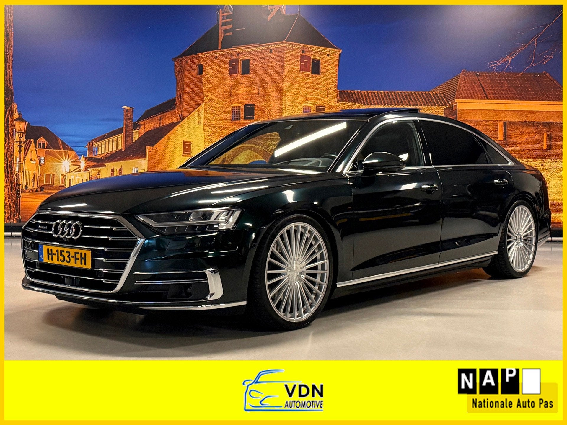 Audi A8 55 TFSI Quattro Lang Pro Line+ Panodak B&O Full Opti, Auto's, Dealer onderhouden, Gebruikt, Euro 6, 2995 cc