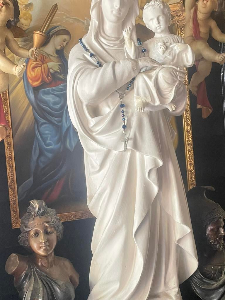 Mariabeeld met kindje Jezus religieuze beeld, Ophalen of Verzenden