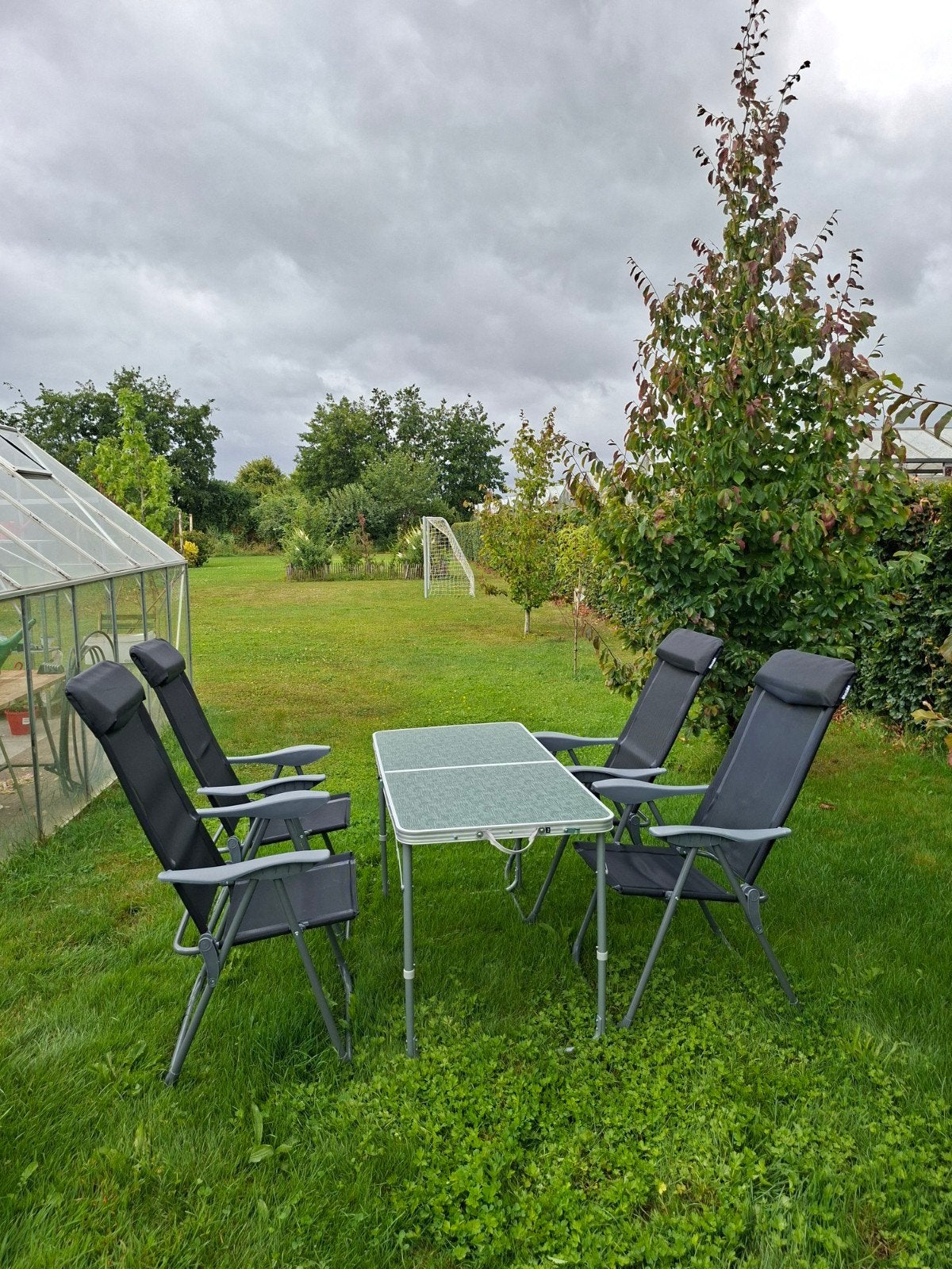 4 aluminium tuinstoelen, Ophalen, 4 zitplaatsen, Kunststof, Nieuw