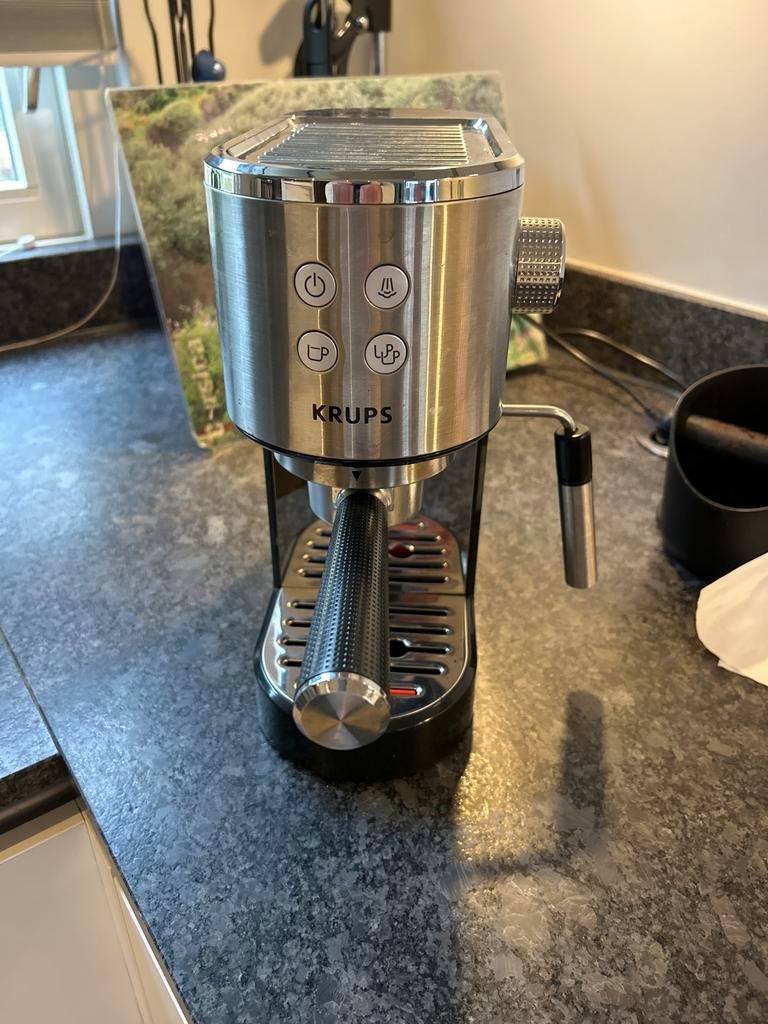 Espresso Krups Virtuoso XP442C11 - Pistonmachine, Stoompijpje, Espresso apparaat, Gemalen koffie, Ophalen of Verzenden