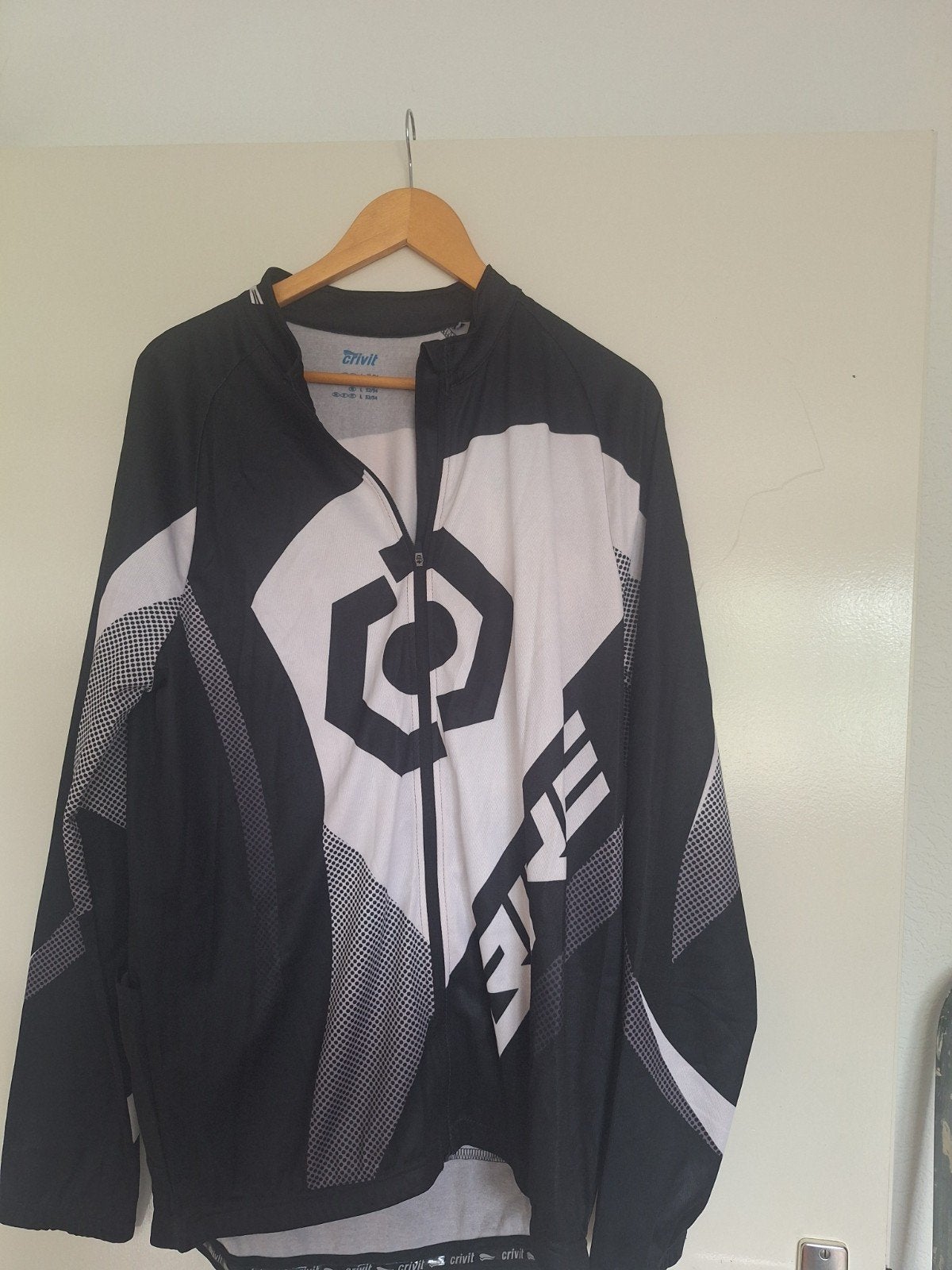 Crivit Fietsjack Zwart/Wit - Maat L, Ophalen, Gebruikt, Dames, L