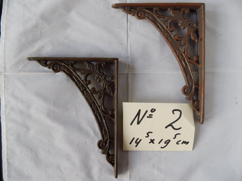 Set van 2 DUITSE  Gietijzeren Plankdragers - Decoratief, Ophalen of Verzenden