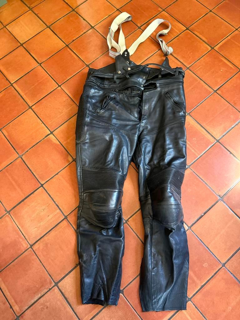 Lookwell leren motorbroek en jas 4XL, Ophalen of Verzenden, Tweedehands, Heren, Broek | leer
