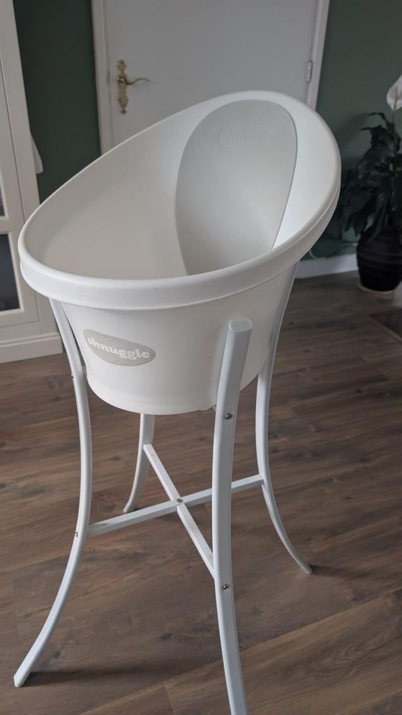 Shnuggle Baby Badje met Standaard - Wit, Gebruikt, Badje, Standaard, Ophalen