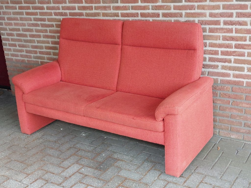 terracotta kleur 2-2,5 persoons bankje, Huis en Inrichting, Ophalen, Gebruikt, Minder dan 75 cm, 150 tot 200 cm