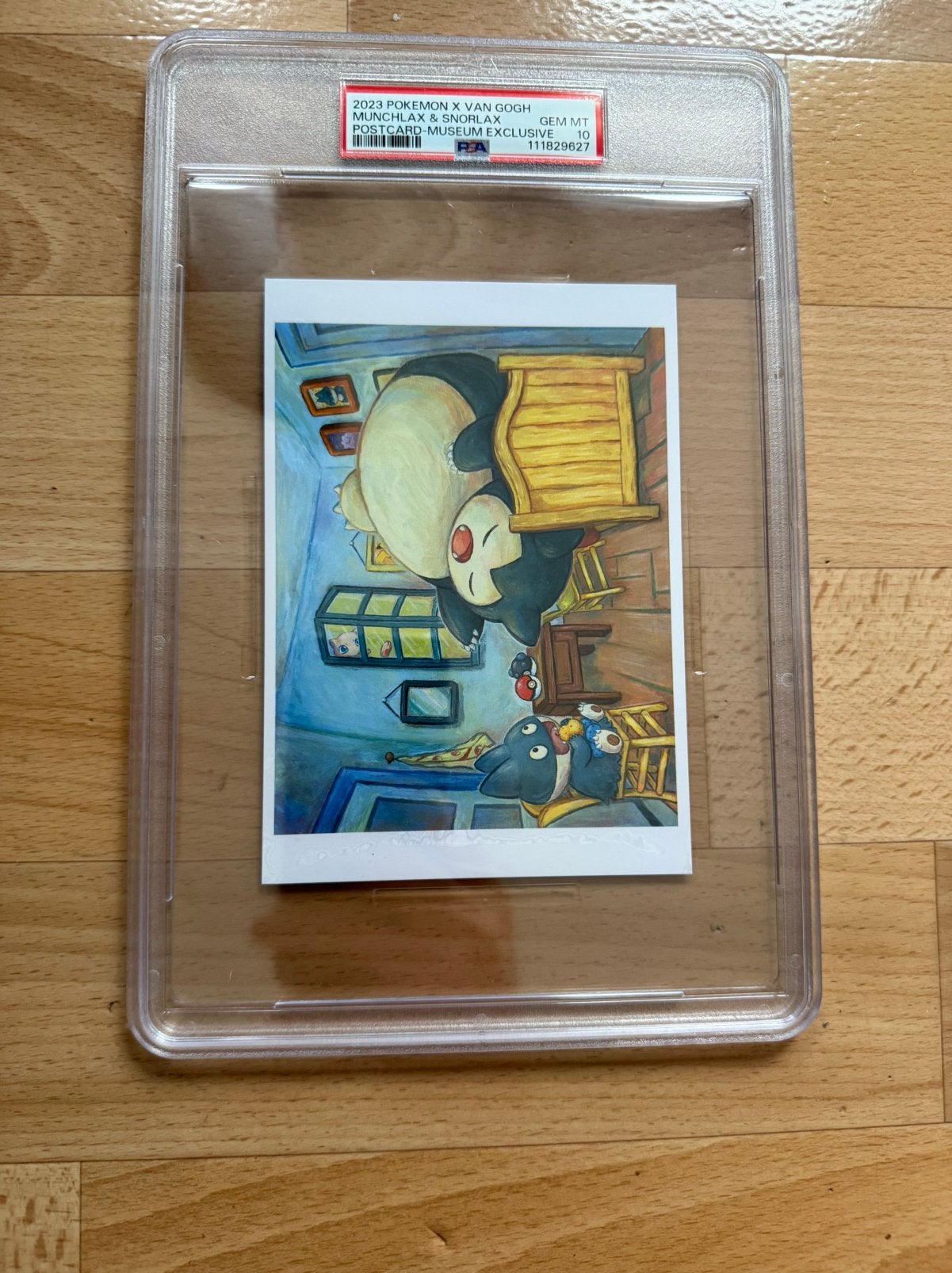 Psa 10 snorlax munchlax van gogh museum exclusive postcard, Ophalen of Verzenden, Zo goed als nieuw