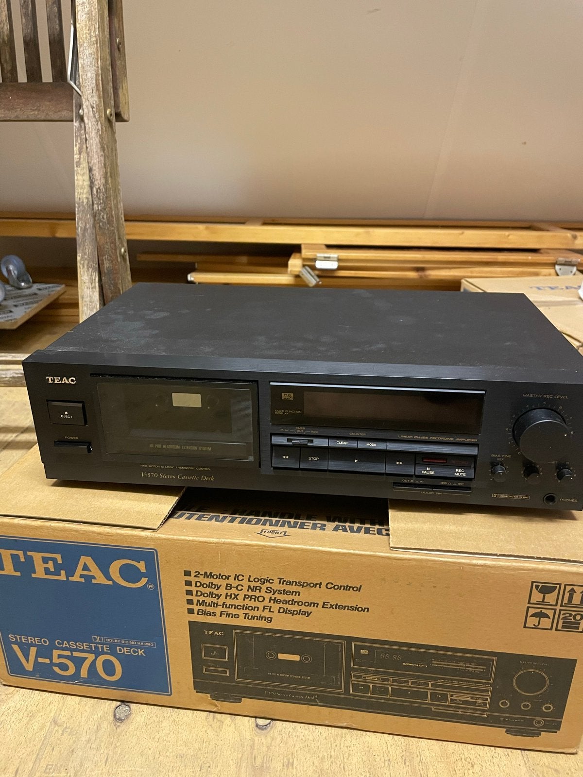 TEAC V-570 Stereo Cassette Deck, Audio, Tv en Foto, Ophalen, Enkel, Overige merken, Tiptoetsen