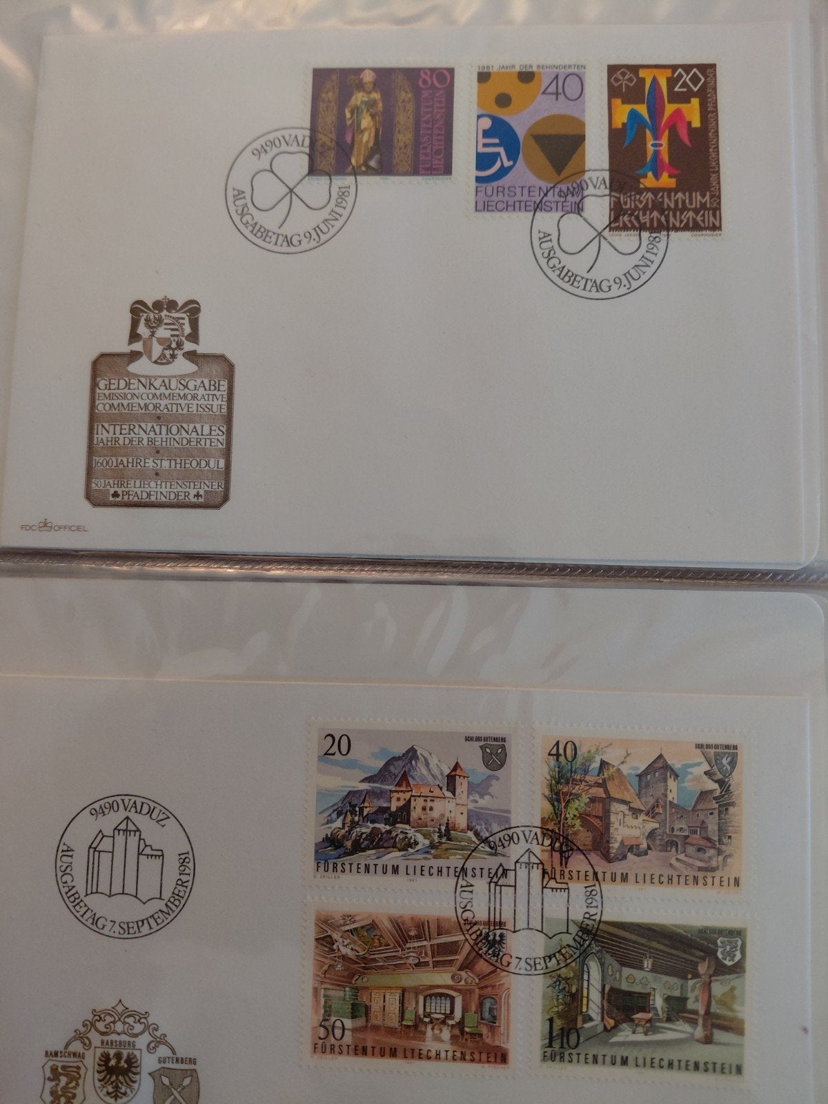 Fdc album Liechtenstein, Ophalen of Verzenden, Buitenland
