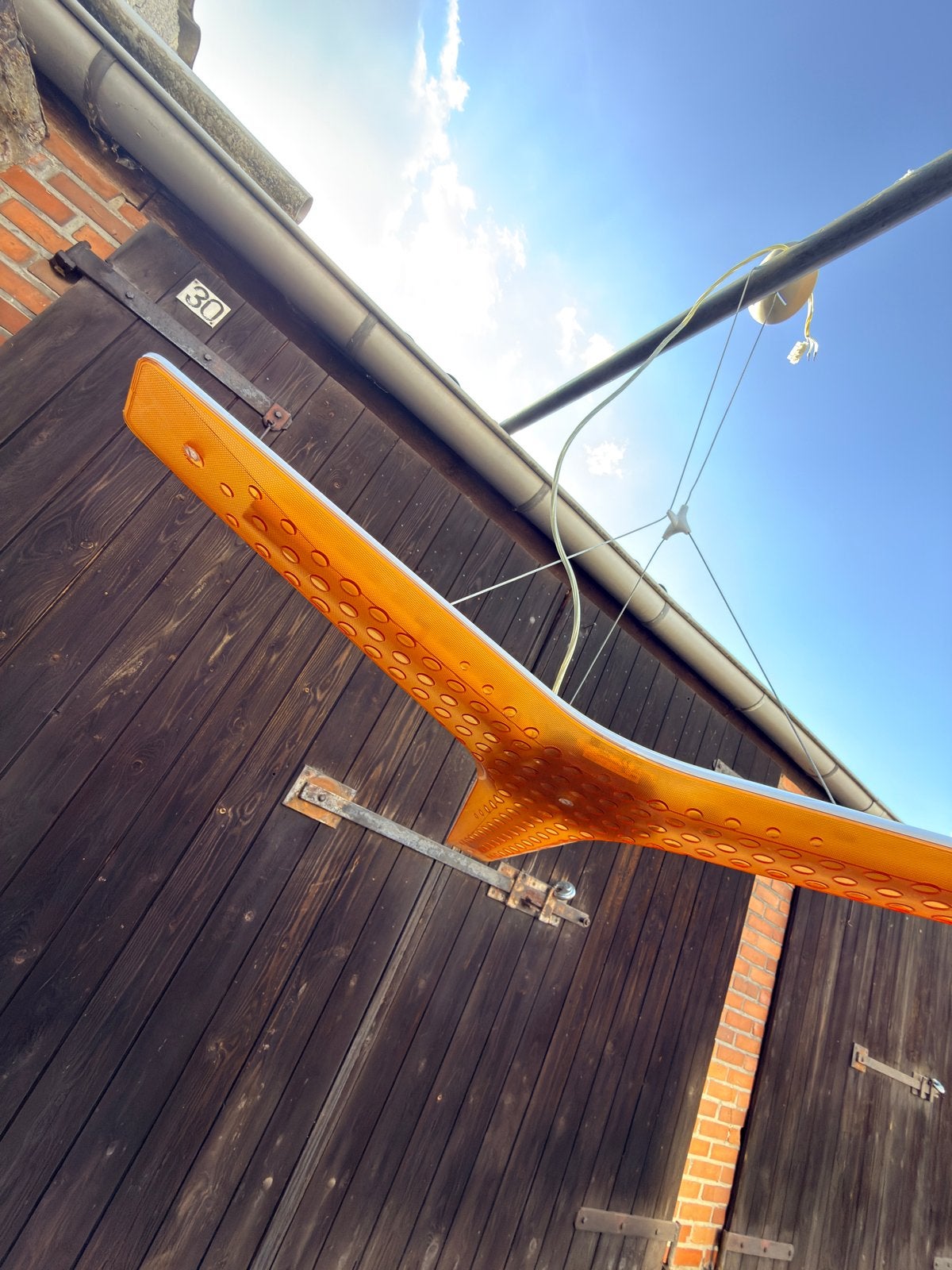 LUCEPLAN AIRCON D50 UC HANGLAMP ORANJE, Huis en Inrichting, Lampen | Hanglampen, Ophalen, Gebruikt, Kunststof, Overige fittingen