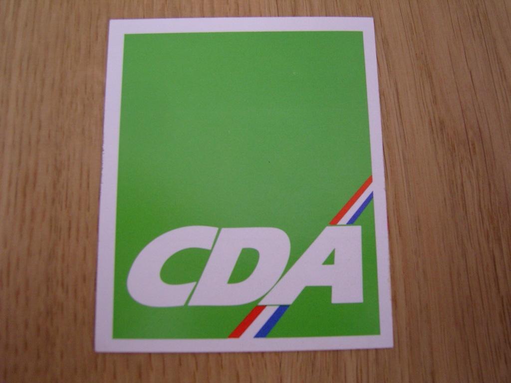 sticker politiek groen / vlag CDA, Ophalen, Zo goed als nieuw