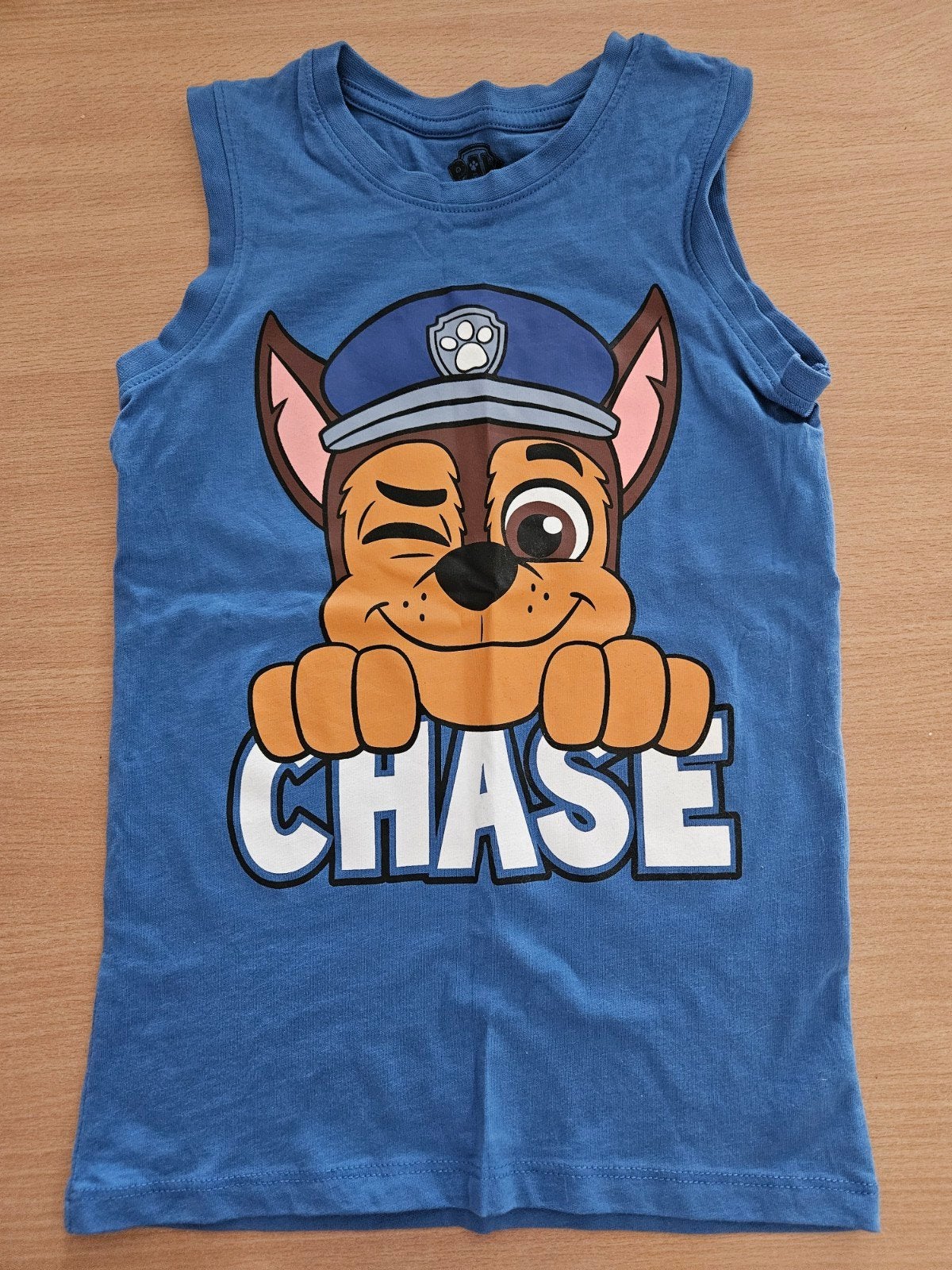 Paw Patrol mouwloos shirt Chase  maat 128, Jongen of Meisje, Ophalen of Verzenden, Zo goed als nieuw, Shirt of Longsleeve