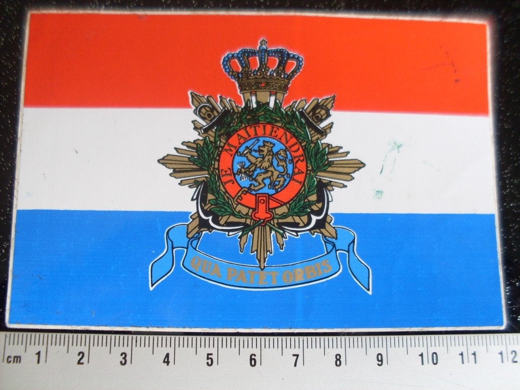 sticker korps mariniers vlag nederland NL qua patet orbis, Verzenden, Zo goed als nieuw, Bedrijf of Vereniging