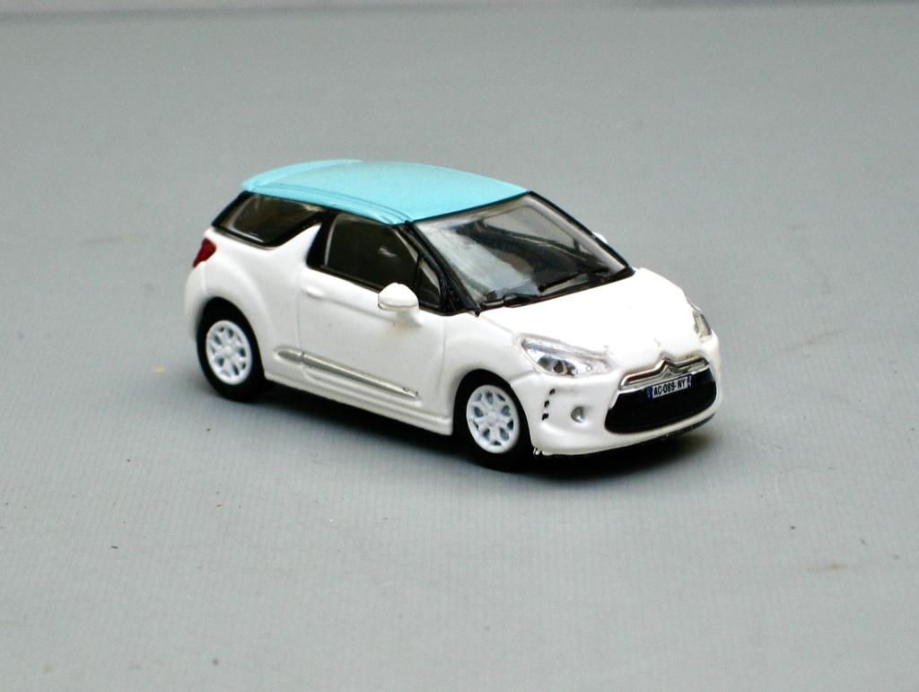 Citroen DS 3 2010 wit met blauw dak Norev H0 1:87, Ophalen of Verzenden, Nieuw, Auto, Overige merken