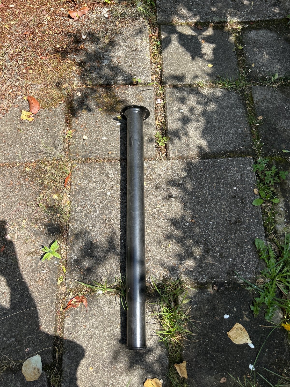 Zwarte verstelbare tafelpoten, ca. 70 cm hoog, Ø 10 cm, Huis en Inrichting, Tafelonderdelen, Gebruikt, Tafelpoot, 50 tot 100 cm