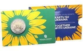 2 Euro Litouwen 2023 - Samen met Oekraine - BU Coincard, Postzegels en Munten, Verzenden, Overige landen, 2 euro, Losse munt